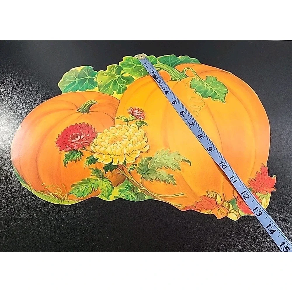 Pumpkins & Flowers Double Sided Die‎ Cut Bulletin Board Aid 12